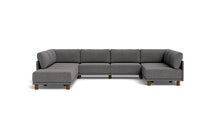 Load image into Gallery viewer, Luna - Sectional - Storm Grey - High Arms - Low Legs