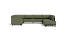 Load image into Gallery viewer, Luna - Sectional - Moss Green - High Arms - Low Legs