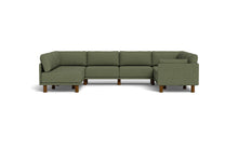 Load image into Gallery viewer, Luna - Sectional - Moss Green - Low Arms - Tall Legs