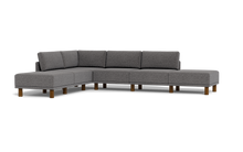 Load image into Gallery viewer, Luna - Sectional - Storm Grey - High Arms - Tall Legs