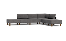 Load image into Gallery viewer, Luna - Sectional - Storm Grey - High Arms - Tall Legs