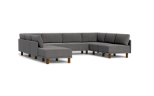 Load image into Gallery viewer, Luna - Sectional - Storm Grey - High Arms - Tall Legs