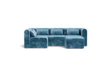 Load image into Gallery viewer, Atmosphere Sleeper Sofa & Sectional - Rounded Backrest - Harbour Blue