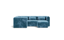Load image into Gallery viewer, Atmosphere Sleeper Sofa & Sectional - Rounded Backrest - Harbour Blue