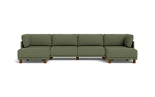 Load image into Gallery viewer, Luna - Sofa - Moss Green - High Arms - Low Legs
