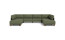 Load image into Gallery viewer, Luna - Sectional - Moss Green - High Arms - Low Legs
