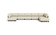 Load image into Gallery viewer, Luna - Sectional - Sunset Beige - High Arms - Low Legs
