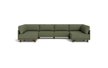 Load image into Gallery viewer, Luna - Sectional - Moss Green - High Arms - Low Legs
