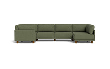 Load image into Gallery viewer, Luna - Sectional - Moss Green - High Arms - Low Legs
