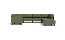 Load image into Gallery viewer, Luna - Sectional - Moss Green - Low Arms - Tall Legs
