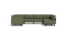 Load image into Gallery viewer, Luna - Sectional - Moss Green - Low Arms - Tall Legs
