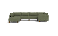 Load image into Gallery viewer, Luna - Sectional - Moss Green - Low Arms - Tall Legs
