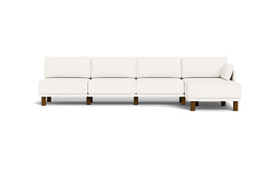 Luna - Sofa - Snowdrift - Low Arms - Tall Legs