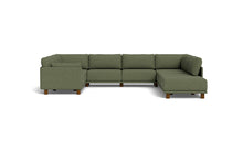 Load image into Gallery viewer, Luna - Sectional - Moss Green - Low Arms - Low Legs
