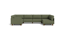 Load image into Gallery viewer, Luna - Sectional - Moss Green - Low Arms - Low Legs
