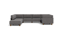 Load image into Gallery viewer, Luna - Sectional - Storm Grey - High Arms - Low Legs
