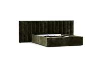 Load image into Gallery viewer, Ara Bed - King - Upholstered - Sage - Storage
