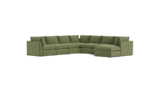 Load image into Gallery viewer, Ciello XL - Sectional - Cypress Green - High Angled
