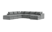 Load image into Gallery viewer, Ciello XL - Sectional - Basalt - Regular Arms
