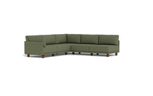 Load image into Gallery viewer, Luna - Sectional - Moss Green - High Arms - Low Legs
