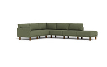 Load image into Gallery viewer, Luna - Sectional - Moss Green - Low Arms - Tall Legs
