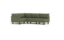 Load image into Gallery viewer, Luna - Sectional - Moss Green - Low Arms - Tall Legs
