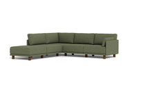 Load image into Gallery viewer, Luna - Sectional - Moss Green - Low Arms - Low Legs
