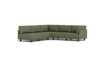 Load image into Gallery viewer, Luna - Sectional - Moss Green - High Arms - Low Legs
