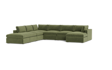Load image into Gallery viewer, Ciello XL - Sectional - Cypress Green - Regular Arms
