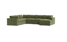 Load image into Gallery viewer, Ciello XL - Sectional - Cypress Green - Regular Arms
