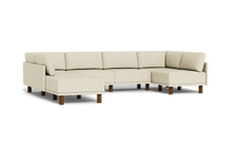 Load image into Gallery viewer, Luna - Sectional - Sunset Beige - High Arms - Tall Legs
