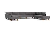 Load image into Gallery viewer, Luna - Sectional - Storm Grey - High Arms - Tall Legs
