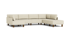 Load image into Gallery viewer, Luna - Sectional - Sunset Beige - High Arms - Tall Legs
