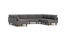 Load image into Gallery viewer, Luna - Sectional - Storm Grey - High Arms - Tall Legs
