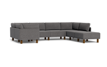Load image into Gallery viewer, Luna - Sectional - Storm Grey - High Arms - Tall Legs
