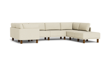 Load image into Gallery viewer, Luna - Sectional - Sunset Beige - High Arms - Tall Legs
