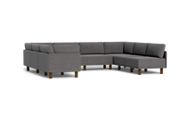 Load image into Gallery viewer, Luna - Sectional - Storm Grey - High Arms - Tall Legs
