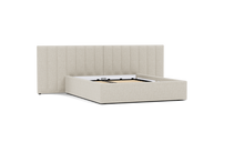 Load image into Gallery viewer, Ara Bed - King - Upholstered - Silken Sand - Storage
