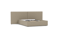 Load image into Gallery viewer, Ara Bed - Full - Upholstered - Flax Haven- Storage
