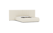Load image into Gallery viewer, Ara Bed - King - Upholstered - Snowdrift - Storage
