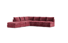 Load image into Gallery viewer, Ciello - Sectional - Bordeaux - High Angled
