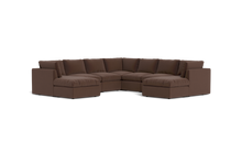 Load image into Gallery viewer, Ciello - Sectional - Chocolate - High Angled
