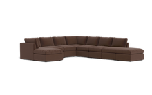 Load image into Gallery viewer, Ciello XL - Sectional - Chocolate - High Angled
