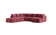 Load image into Gallery viewer, Ciello - Sectional - Bordeaux - High Angled
