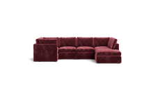 Load image into Gallery viewer, Ciello - Sectional - Bordeaux - High Angled
