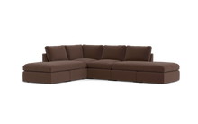 Load image into Gallery viewer, Ciello - Sectional - Chocolate - High Angled
