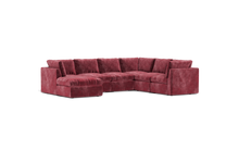 Load image into Gallery viewer, Ciello - Sectional - Bordeaux - High Angled
