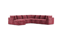Load image into Gallery viewer, Ciello - Sectional - Bordeaux - High Angled
