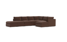 Load image into Gallery viewer, Ciello XL - Sectional - Chocolate - High Angled
